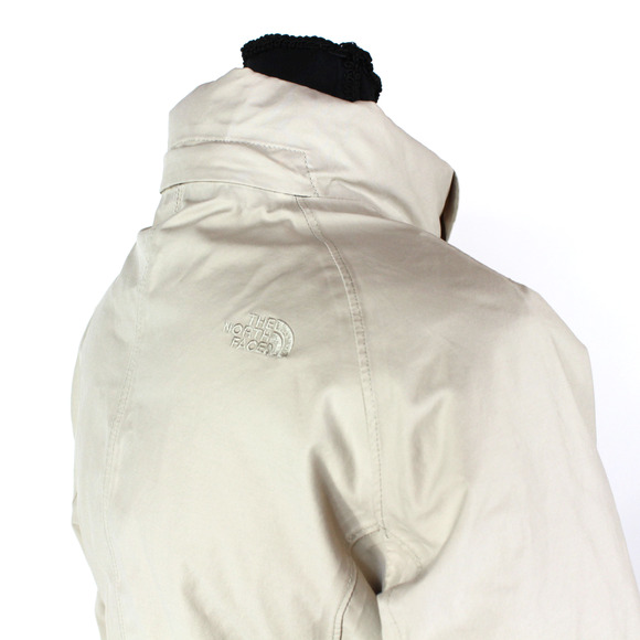 The North Face Dryvent Coat Ivory Beige Down Insulated Rain Jacket Size Small S - Picture 4 of 7